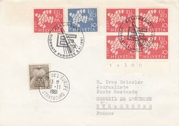 Suisse - 05/11/1961 - Europa -  Lettre De Bellizona Pour Strasbourg - Storia Postale
