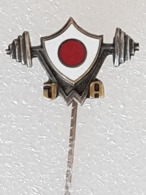 Epinglette Fédération Japonaise D'haltérophilie - Pin Label Japanese Weightlifting Federation - Gewichtheben - Gewichtheffen