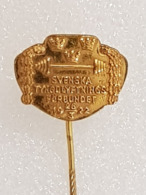 Epinglette Fédération Suédoise D'haltérophilie - Pin Label Swedish Weightlifting Federation - Gewichtheben - Haltérophilie