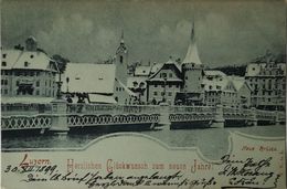 Suisse (LU) Luzern // Neue Bruce (Herzlichen Gluckwunsch Zum Neuen Jahre) 1899! - Saint-Luc