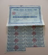 COMPAGNIE GÉNÉRALE DES VOITURES A PARIS - Obligation Hypothécaire De 1000 Francs Au Porteur - 1938 - Automovilismo