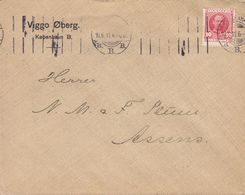 Denmark VIGGO ØBERG,TMS Cds. KJØBENHAVN B.B.B. 1911 Cover Brief ASSENS (Arr.) - Storia Postale