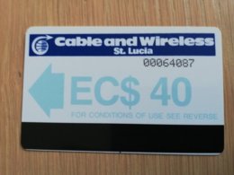 ST LUCIA    $ 40 CABLE & WIRELESS  AUTELCA  STL-AU2a  MINT !!! ** 2381** - Sainte Lucie