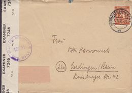 Alliierte Besetzung URSULA UNTUCHT (Erased) MAGDEBURG 1946 Cover Brief HERDINGEN P.C. 90 OPENED BY EXAMINER '7246' Label - Brieven En Documenten