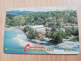 ST LUCIA    $ 10  CABLE & WIRELESS  STL-3A   3CSLA  Fine Used Card ** 2383** - St. Lucia