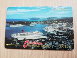 ST LUCIA    $ 20  CABLE & WIRELESS  STL-3B   3CSLB  Fine Used Card ** 2384** - Sainte Lucie