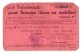 VP17.176 - MEZIERES 1946 - Scierie De RILLY SUR AISNE - Carte Professionnelle Pour Scieries - Other