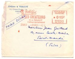 France Lettre EMA Publi Ciné Les Createurs De La Publicité Cinématographique 1956 - Cinema