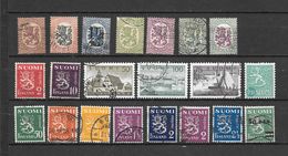 FINLANDIA 21  Valori USATI 1918 - 1959 Lot Lotto - Collections