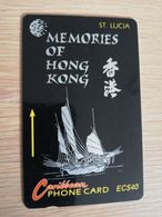 ST LUCIA    $ 40   CABLE & WIRELESS  STL-14F  14CSLF    MEMORIES OF HONG KONG  Fine Used Card ** 2409** - St. Lucia