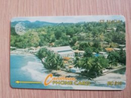 ST LUCIA    $ 10   CABLE & WIRELESS  STL-16Aa  16CSLAa        Fine Used Card ** 2414** - Santa Lucía