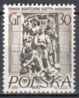 Poland 1956 - Warsaw Monuments - Ghetto Heroes - Mi 974 - MNH (**) - Unused Stamps