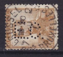 Belgium Perfin Perforé Lochung 'E.C.' 1912 Mi. 94, 35c. Albert I. Stamp Deluxe BRUSSEL Bruxelles Cancel (2 Scans) - 1909-34