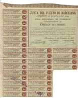 Titre Ancien -Junta Del Puerto De Barcelona  - Obligacion De 1943 - - Navigation