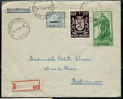 Doc. De KOEKELBERG - B B - Du 20/09/46 Avec N° 718 - 727 - 737 + Vig. Au Verso  En Rec. - Landpost (Ruralpost)