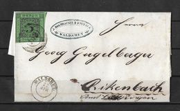 1854 Altdeutschland Baden Brief Waldshut Nach Rickenbach - Covers & Documents