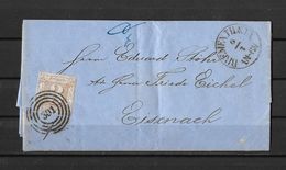 1865 Altdeutschland Thurn & Taxis Brief Bremen Nach Eisenach - Lettres & Documents