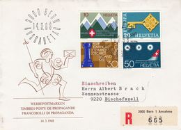 Suisse - 14/03/1968 - FDC - Propagande  - Lettre  Recommandée De Bern Pour Bischofszell - Brieven En Documenten