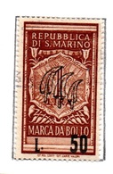 REPUBBLICA DI SAN MARINO MARCA DA BOLLO   L. 50/1 - Revenue Stamps