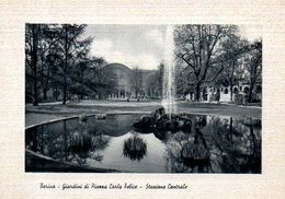 Italie : Turin Jardins De La Place Carlo Felice Et La Gare Centrale - Parcs & Jardins