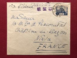 .jce - JAPAN -  VERY NEAT LETTER JAPAN TO FRANCE VIA SIBERIA - Lettres & Documents