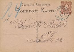 BERLIN. W. T -  1877  , Rohrpostkarte - Cartas