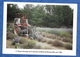 CPM Alpes De Hautes Provence Coupe Mécanique De La Lavande à Saint Martin De Bromes 1985 Neudin AG 13 500 Exp - Tractors