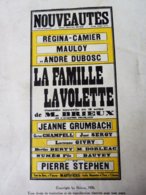 LA FAMILLE LAVOLETTE, De Brieux  (orig :La Petite Illustration ,1926 ) Publicité  Moteurs  Sté Fse HISPANO-SUIZA - Franse Schrijvers