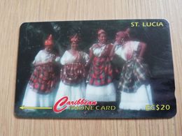 ST LUCIA    $ 10   CABLE & WIRELESS  STL-201B  201CSLB        Fine Used Card ** 2445** - St. Lucia