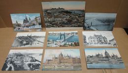 BUDAPEST (Hongrie) Ensemble De 8 Cartes + Une Carte Double Vues Diverses De La Ville - Hungría