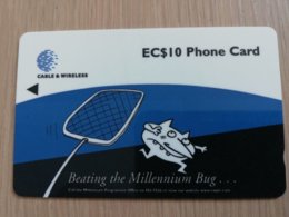 ST LUCIA    $ 10   CABLE & WIRELESS  STL-321B   321CSLB    MILLENNIUM BUG    Fine Used Card ** 2459** - Sainte Lucie