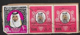 Qatar 1973 Sheikh Khalifu 10r Used Top Value Stamp. SG 454, 1979 1 Ryal Sheikh Khalifa - Qatar