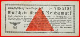 · CAMP MONEY FOR ALL MILITARY PRISONER CAMPS: GERMANY ★ 1 REICHMARK (1939-1945) UNCOMMON! LOW START ★ NO RESERVE! - Sonstige & Ohne Zuordnung