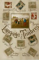Langage Des Timbres * Carte Photo * Furia N°860 - Timbres (représentations)