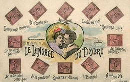 Langage Des Timbres * Carte Photo * M.f. Paris - Timbres (représentations)