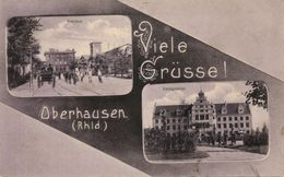 OBERHAUSEN, Rhld., Bahnhof, Amtsgericht (1907) AK - Oberhausen