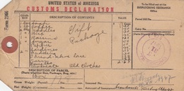 ETIQUETTE DECLARATION DE DOUANE - CUSTOMS DELARATION LABEL - CHICAGO TO BERLIN 1947 - Etats-Unis