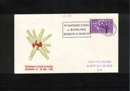 France / Frankreich 1963 Besancon European Bowling Championship Interesting Letter - Petanque
