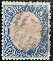 SPAIN 1865 - Canceled - Sc# 76 - 12c - Used Stamps