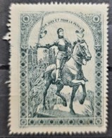 FRANCE 1915 - Vignette De Propagande JEANNE D'ARC - Grande Version - War Stamps