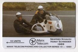 ILE De MAN 10U MANX TELECOM SIEGFRIED SCHAUZU Et HORSY  SCHNEIDER - Man (Isle Of)