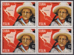 1981.122 CUBA 1981 MNH Ed.2744 FSLN NICARAGUA AUGUSTO CESAR SANDINO. BLOCK 4. - Autres & Non Classés