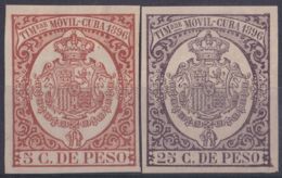 TMO-98 CUBA SPAIN REVENUE TIMBRE MOVIL 1896 COMPLETE SET UNUSED. - Timbres-taxe