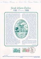 " JURADE DE SAINT-EMILION " Sur Document Philatélique Officiel De 1999 N° YT 3251. DPO - Storia Postale