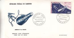 Espace - Gimini IV Et White - Cameroun - Lettre FDC De 1966 - Oblit Yaounde - Afrika