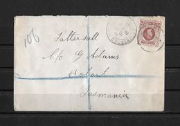 1901 Australien Victoria R-Brief Melbourne Nach Hobart Tasmanien - Covers & Documents