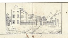 EPIEDS ( Maine Et Loire ) Château De Bizay  - Partage 1864 - Plan   Dessin à La Plume - Sin Clasificación