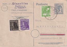 ALLEMAGNE ZONE ANGLO AMERICAINE 1948    ENTIER POSTAL/GANZSACHE/POSTAL STATIONARY CARTE DE RINTELN - Interi Postali