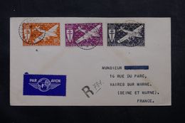 SAINT PIERRE ET MIQUELON - Enveloppe En Recommandé Pour La France En 1945, Affranchissement Plaisant  - L 63800 - Lettres & Documents