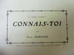 CONNAIS-TOI , De Paul Hervieu (origine :L'illustration Théâtrale 1909) Avec Portrait De L'auteur- Etc - Franse Schrijvers